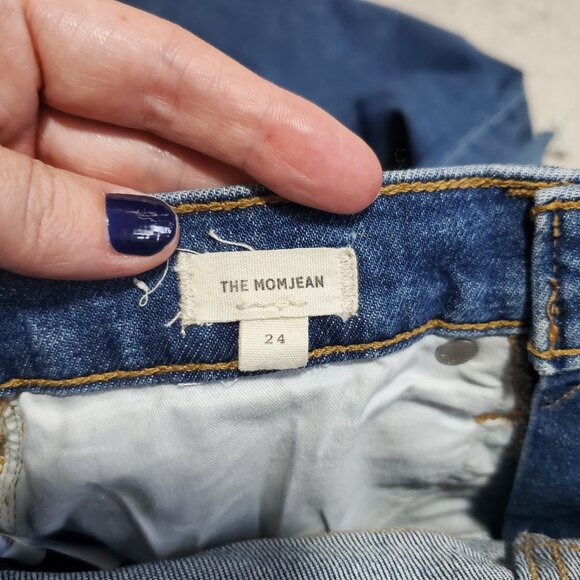 MADEWELL The MomJean Mom Jeans Distressed Hi-Rise Tapered Stretch Women 24 x 26" - Picture 10 of 14